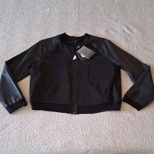 Elie Tahari Black Bomber Jacket